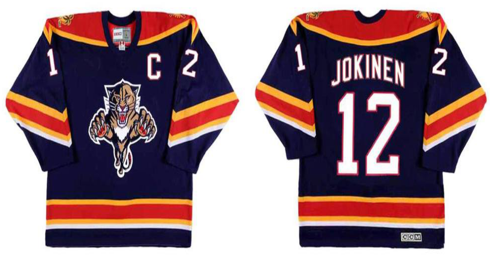 2019 Men Florida Panthers #12 Jokinen blue CCM NHL jerseys->florida panthers->NHL Jersey